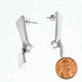 Elegant Bars Earrings Mexican Sterling Silver
